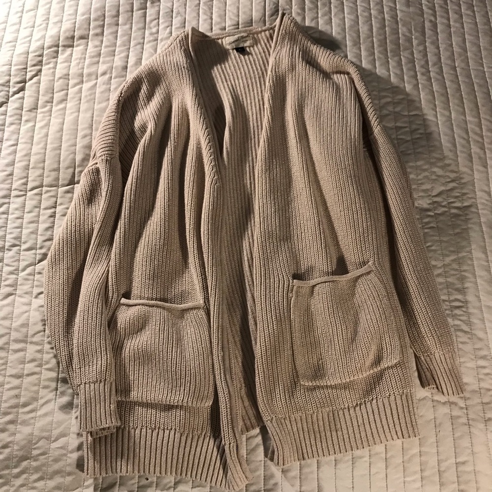 Long knit sweater cardigan